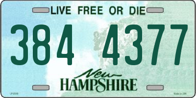 NH license plate 3844377