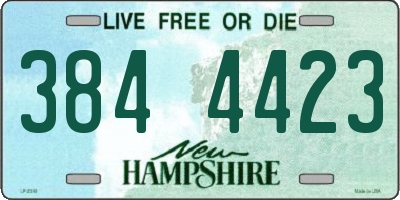 NH license plate 3844423