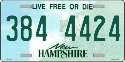 NH license plate 3844424