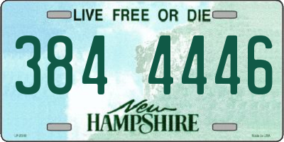 NH license plate 3844446