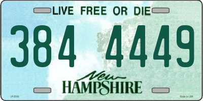 NH license plate 3844449