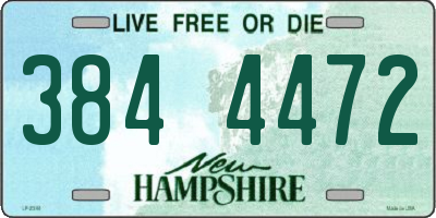 NH license plate 3844472