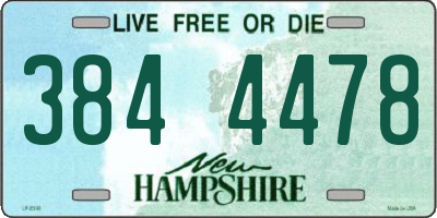 NH license plate 3844478