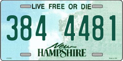 NH license plate 3844481
