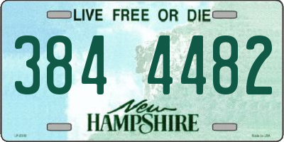 NH license plate 3844482