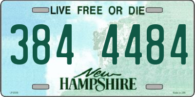 NH license plate 3844484