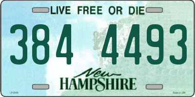 NH license plate 3844493