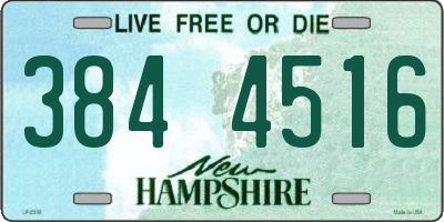 NH license plate 3844516