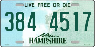 NH license plate 3844517
