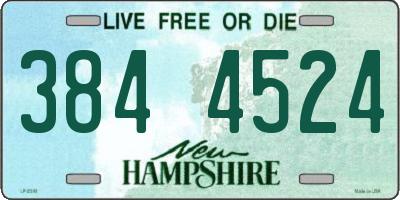 NH license plate 3844524