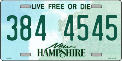 NH license plate 3844545
