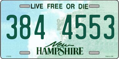 NH license plate 3844553