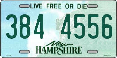 NH license plate 3844556