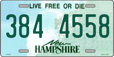 NH license plate 3844558