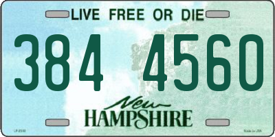 NH license plate 3844560