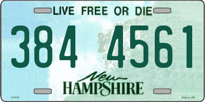 NH license plate 3844561