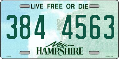 NH license plate 3844563