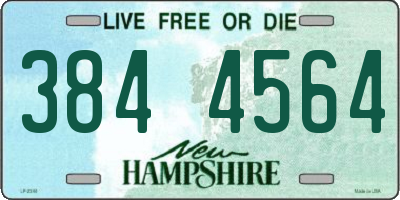 NH license plate 3844564
