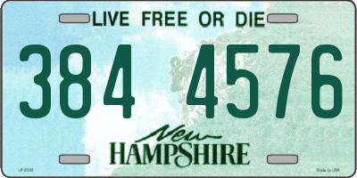 NH license plate 3844576
