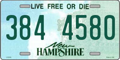 NH license plate 3844580
