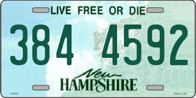 NH license plate 3844592