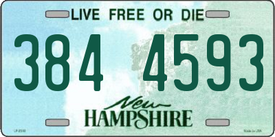 NH license plate 3844593