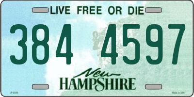 NH license plate 3844597