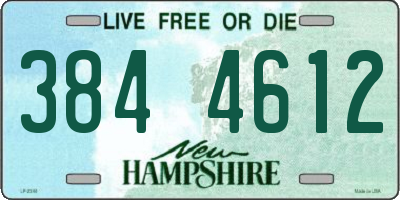 NH license plate 3844612