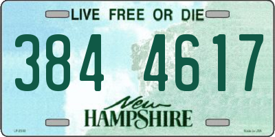NH license plate 3844617