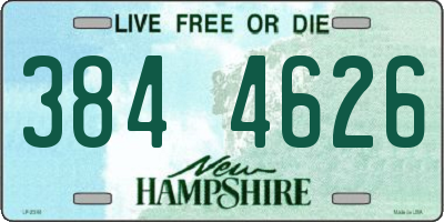 NH license plate 3844626