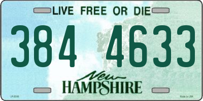 NH license plate 3844633