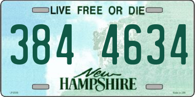NH license plate 3844634