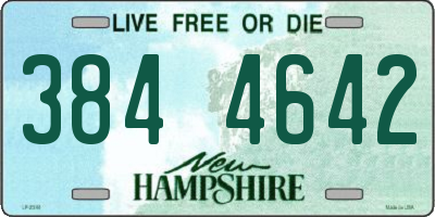NH license plate 3844642