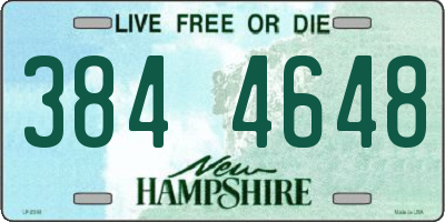 NH license plate 3844648