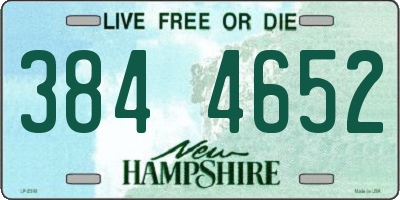 NH license plate 3844652
