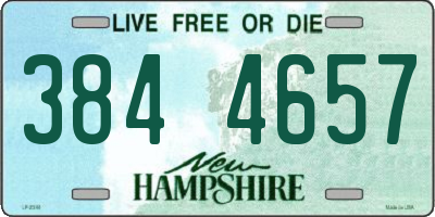 NH license plate 3844657