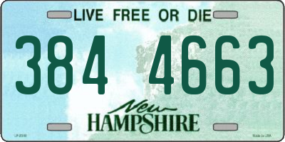 NH license plate 3844663