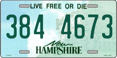 NH license plate 3844673