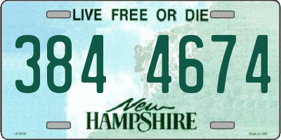 NH license plate 3844674