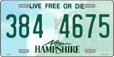 NH license plate 3844675