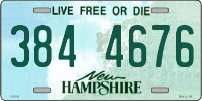 NH license plate 3844676