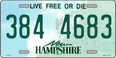 NH license plate 3844683