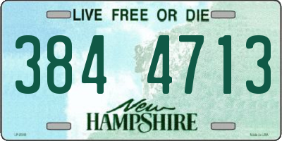 NH license plate 3844713