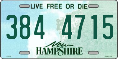 NH license plate 3844715