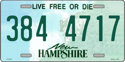 NH license plate 3844717