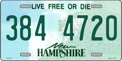 NH license plate 3844720