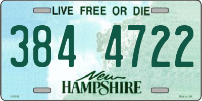NH license plate 3844722