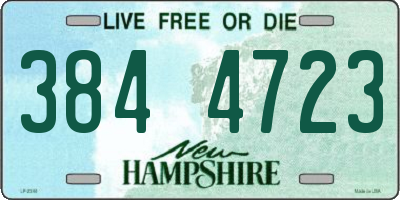NH license plate 3844723