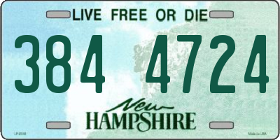 NH license plate 3844724