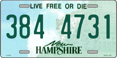 NH license plate 3844731